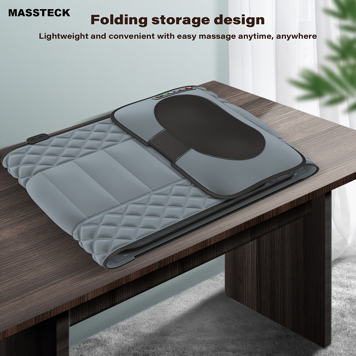 MASSTECK Massage Mat With Shiatsu Neck Massager And Back Heating