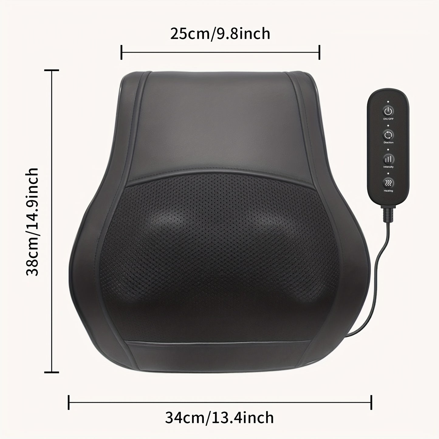 MASSTECK Shiatsu Back Massager Featuring Heat, Designed for Deep Tissue in The Neck, Shoulders, And Back, Offers 3 Massage Modes And 2 Heat Settings, Providing a 3D Kneading Experience for Overall Body, Perfect As Gifts for M