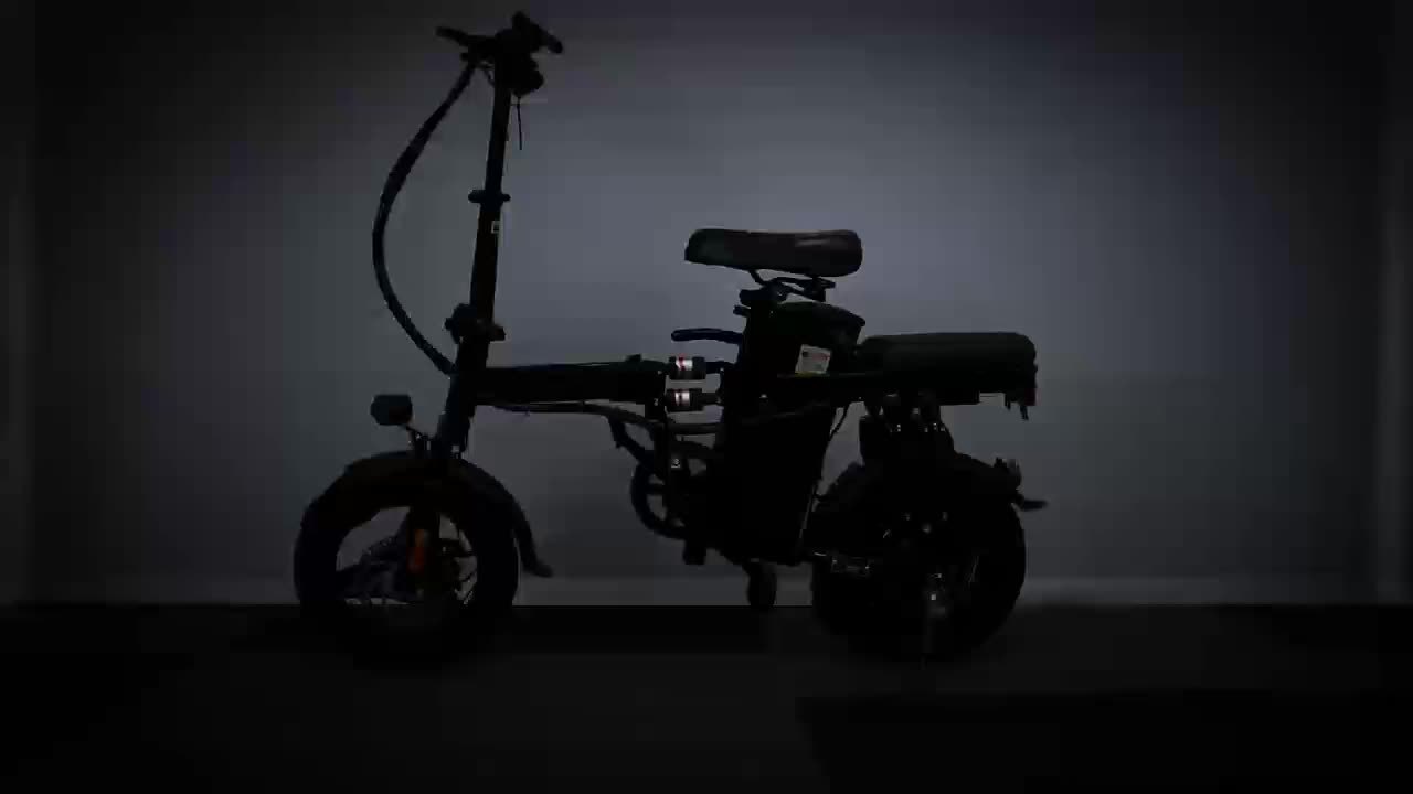 Electric Folding Bicycle, Equipped with 16-Level Shock Absorption Device, 500-Watt Motor, 48-Volt 15-Ampere Battery, with A Range of Up to 45 Kilometers. Can Support Up to 380 Pounds