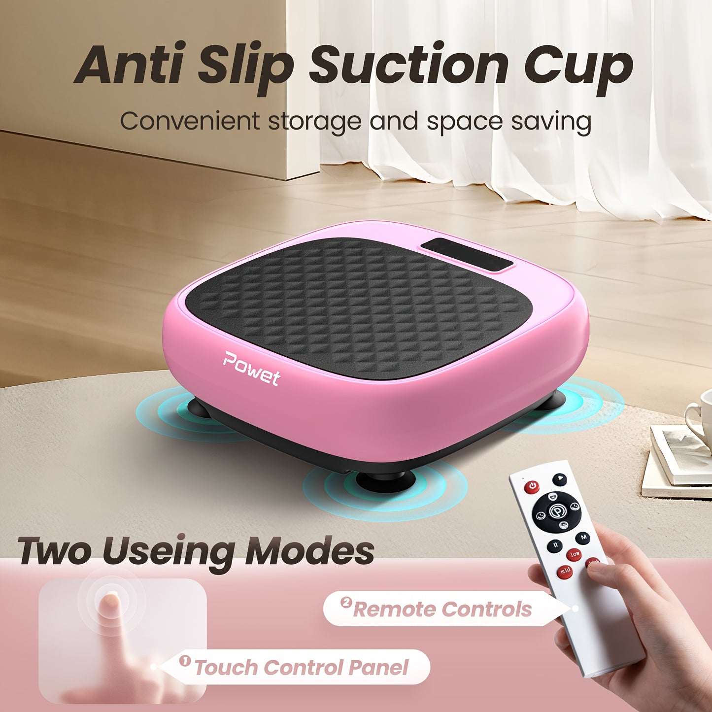 KERDOM Mini Vibration Plate Exercise Machine For Full-Body Workouts, Low-Noise Fitness Platform Vibrating Shaking, Speed Adjustable Full Body Shaker Workout Vibrate Stand Shake Board Sport Gym Fat Burner, Home Exercise, Space
