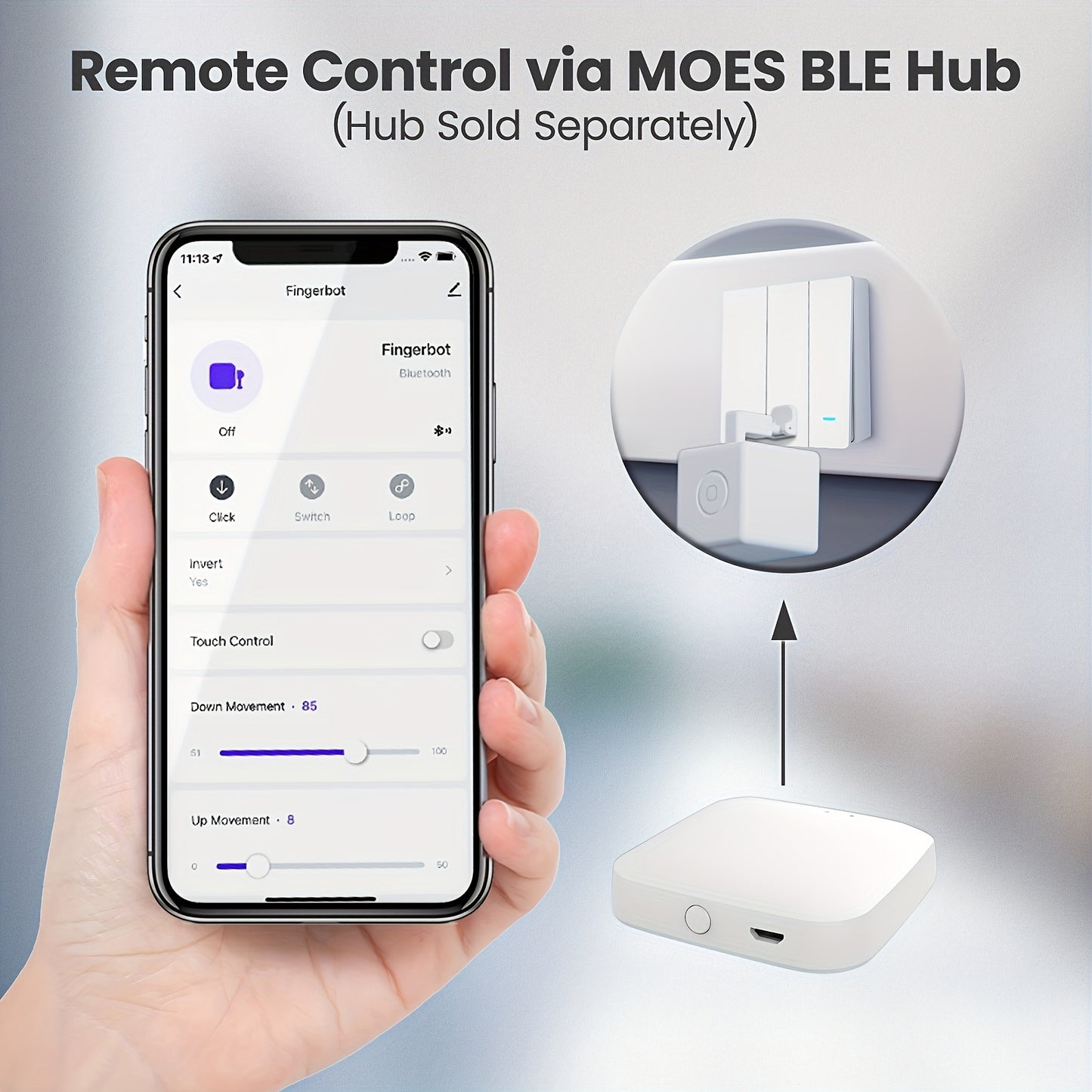 MOES Fingerbot Wireless Touch Button Two-Pack Alexa and Google Home