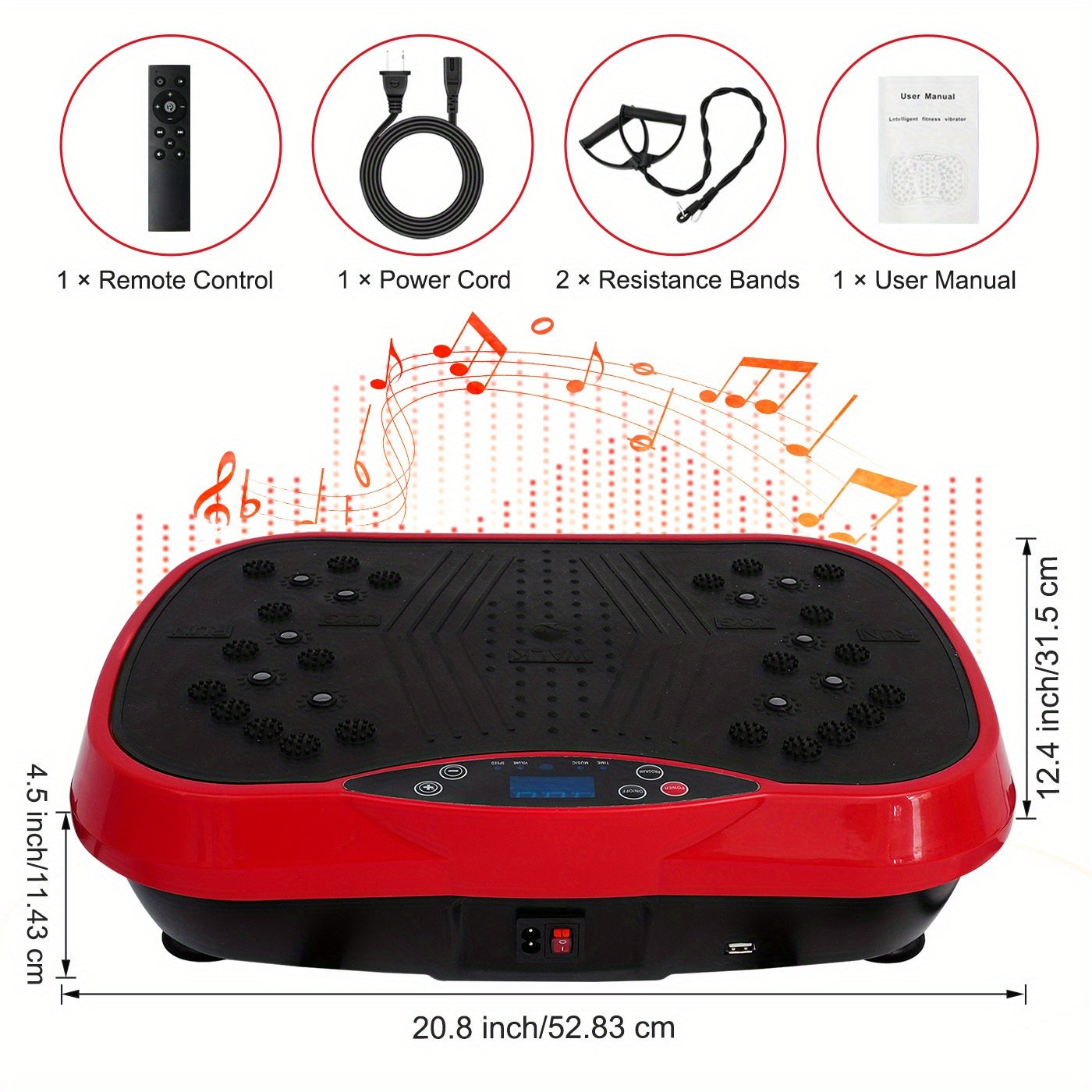 Vibration Plate Exercise Machine With 99 Speeds For Home Gym