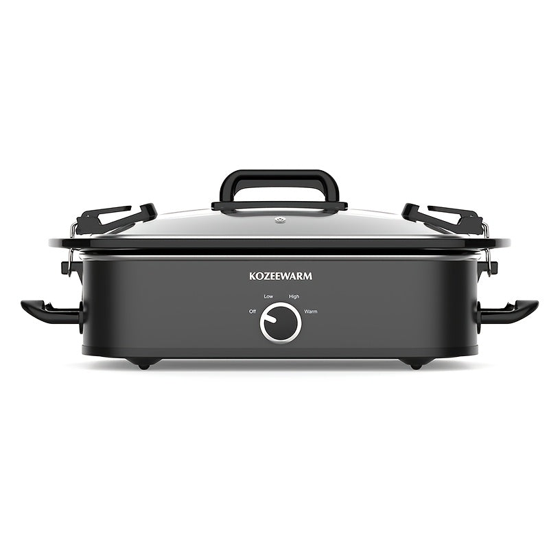 3.5Qt Digital Programmable XL Jumbo Slow Cooker | Adjustable Temp, Entrees, Sauces, Stews & Dips, Dishwasher Safe Glass Lid & Crock, Stainless Steel, 80.31gal Material