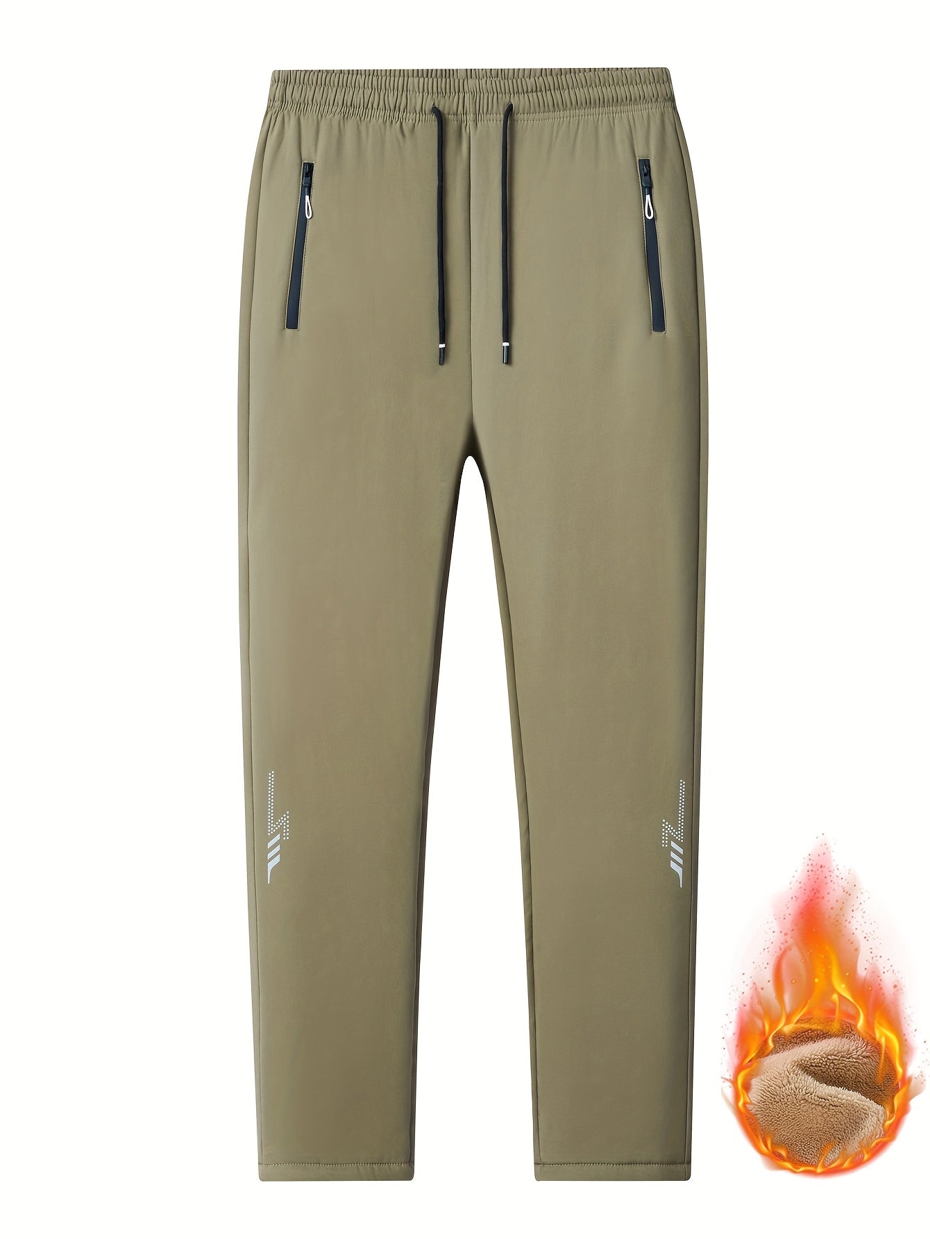 Sweatpants Thermal For Outdoor Activities Zipper Pockets