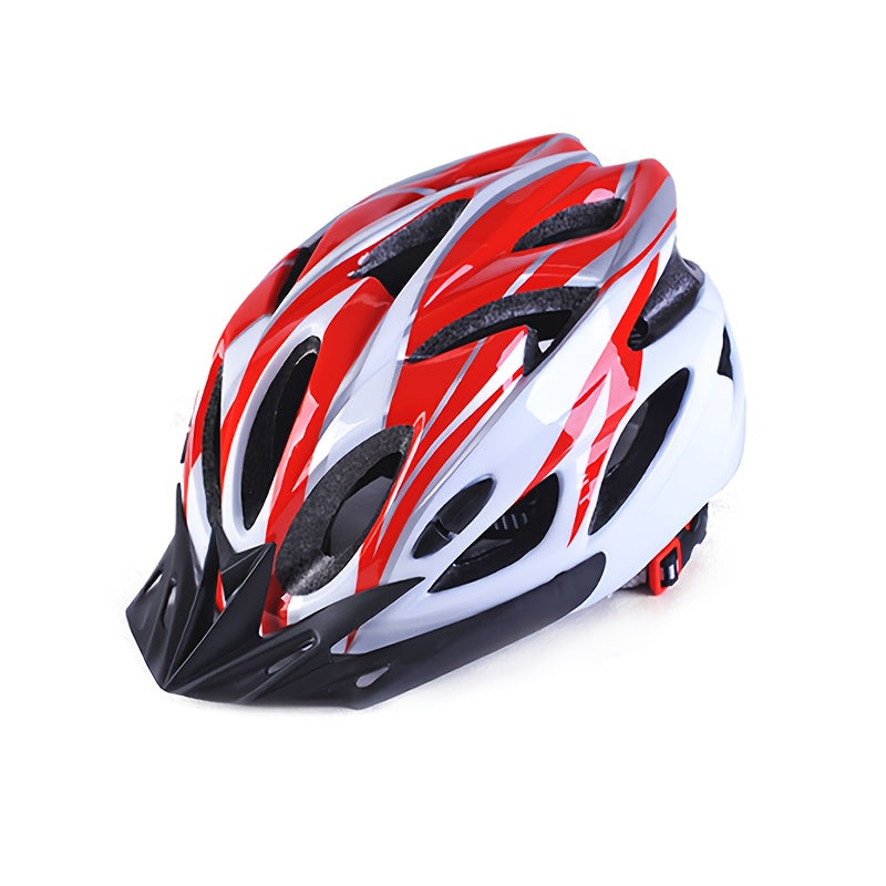 Bicycle Helmet, Unisex Adjustable Lightweight, Breathable Ventilated Honeycomb Design, Built-in Cushioning Pads Sun Visor, Safe Comfortable Riding Experience for Cycling