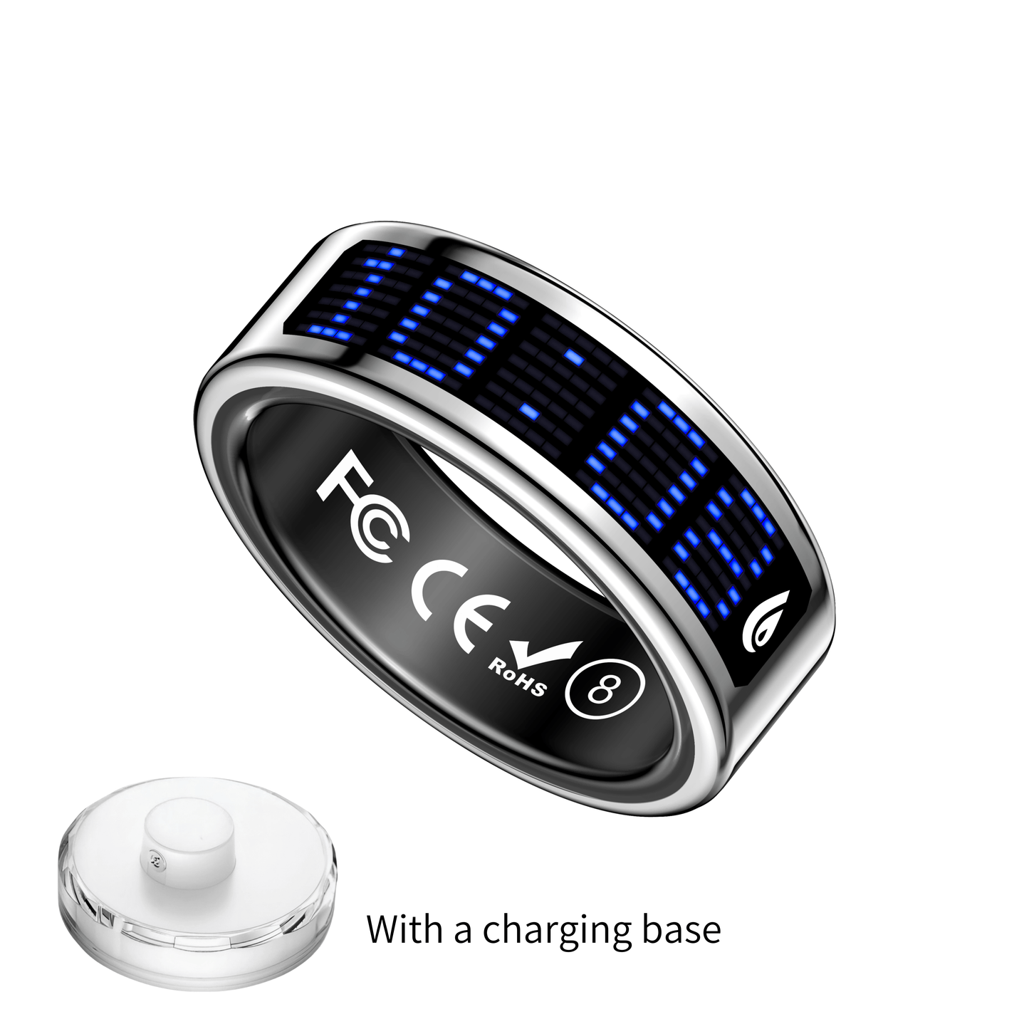 Smart Rings for Men And Women - Digital Display And Charging Dock, Pedometer, Sports Health And Sleep Tracker, Call Display Supported, Compatible with iPhone And Android, IP68 Waterproof Smart Ring, Valentine's Day/Mother's D