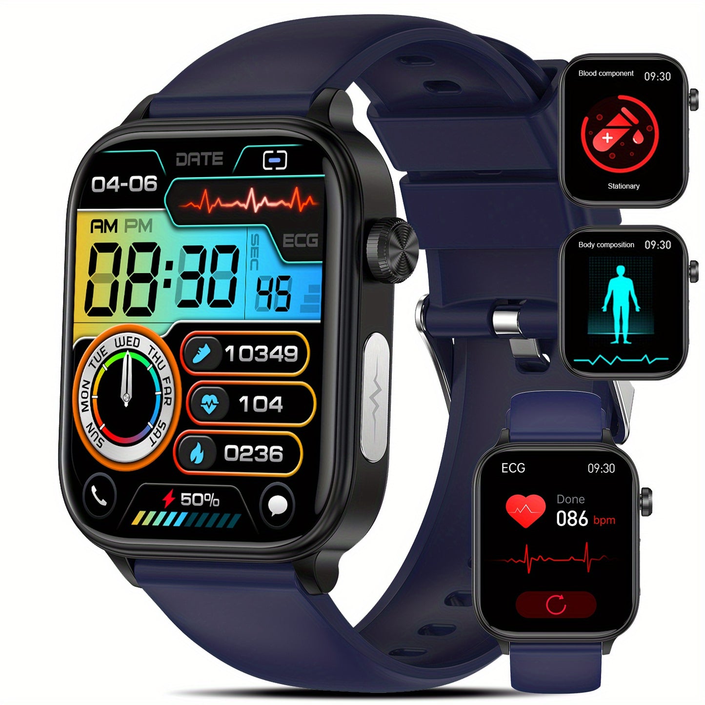 Marsyu Smartwatch Health Monitoring With Multi-Sport Modes