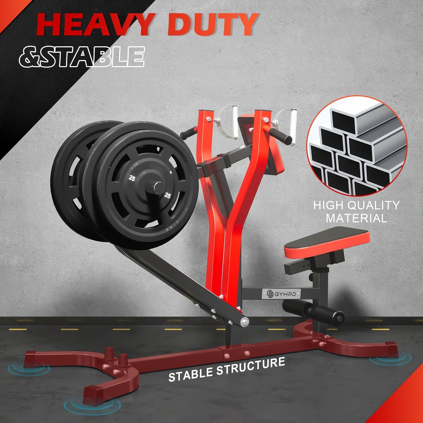 Seated Row Machine Back Chest Workout Plate Loaded Back Row Machine With Independent Converging Arms Multi Grip Positions With Rotating Handles Upper Body Workout For Home Gym Workout Station, Without Battery