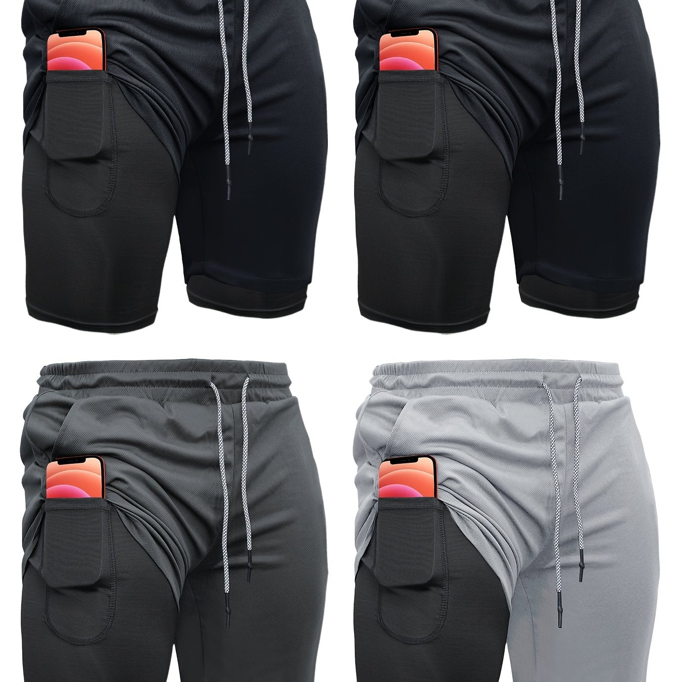 OEBLD Running Shorts Mens 2-in-1 For Summer Training