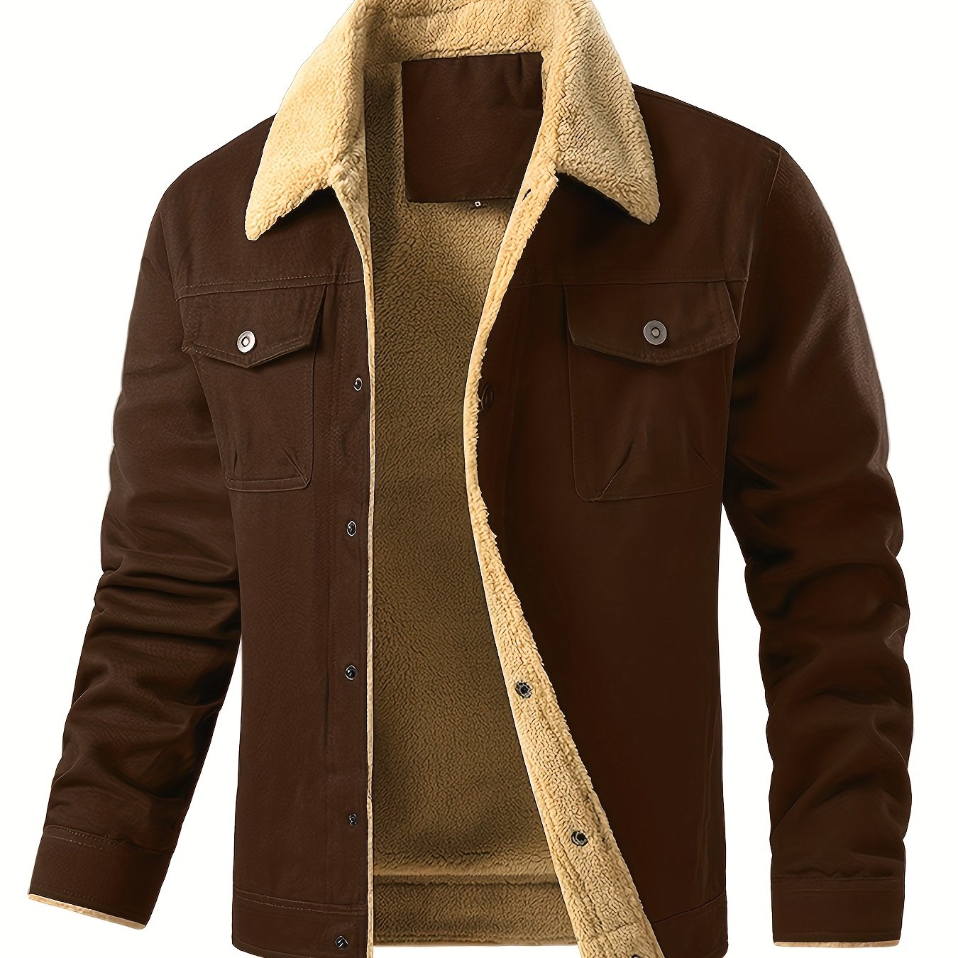 Slavinson Jacket Fleece-Lined Casual Workwear Outerwear