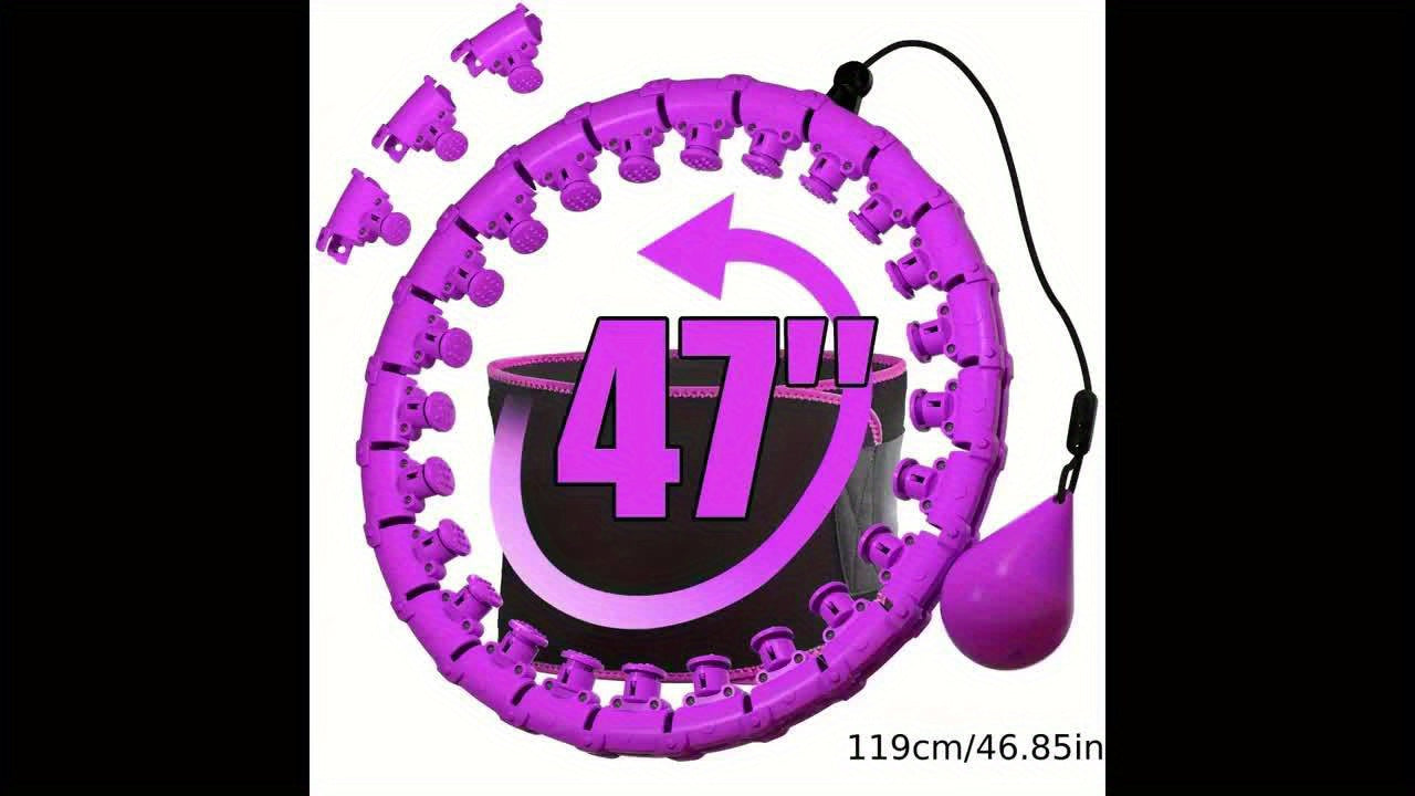 2-in-1 Smart Fitness Ring for Weight Loss, 24 Detachable Segments, Portable Resistance Trainer for Women Beginners