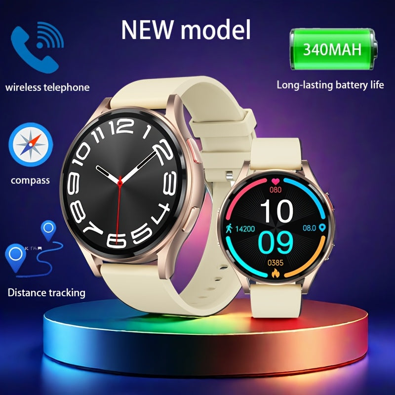 New Smartwatch for Women And Men 1.43-inch AMOLED Screen BT5.3 Calling 130 Sports Modes SOS AI Intelligent Voice Sports Tracking Message Reminders Fitness Tracker for IPhoneAndroid Ultra-Thin Smartwatch Wearable Smartphone