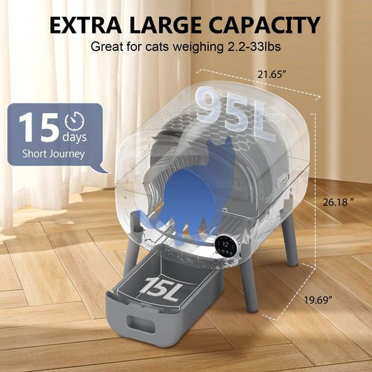 Cat Litter Box App Controlled Self Cleaning System