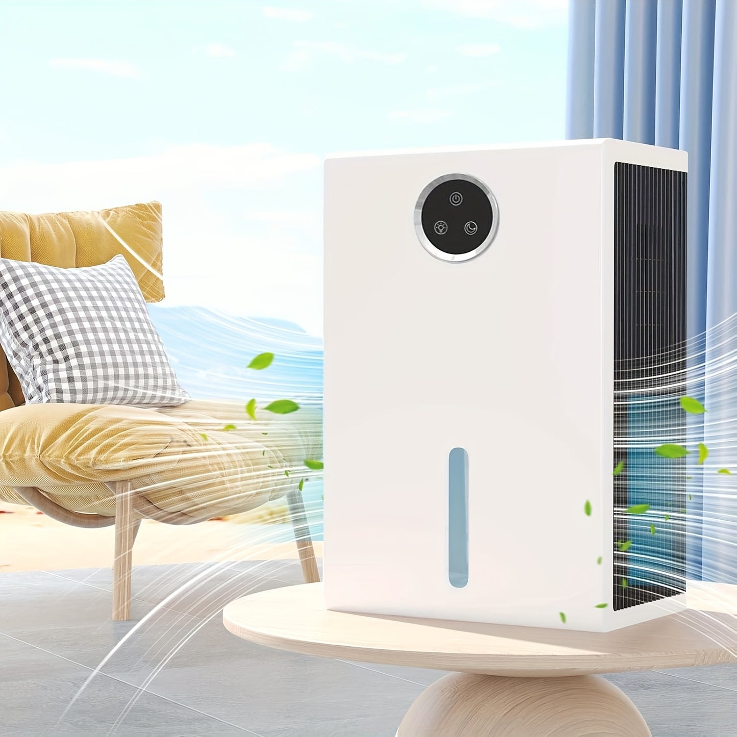Portable Dehumidifier with an 88Oz Water Tank, Suitable for Bedrooms And Covering Up to 1000 Sq. Ft. It Operates Quietly And Efficiently Manages Moisture in Homes, Bathrooms, Basements, Rvs, And Closets. Features Include 7 LE