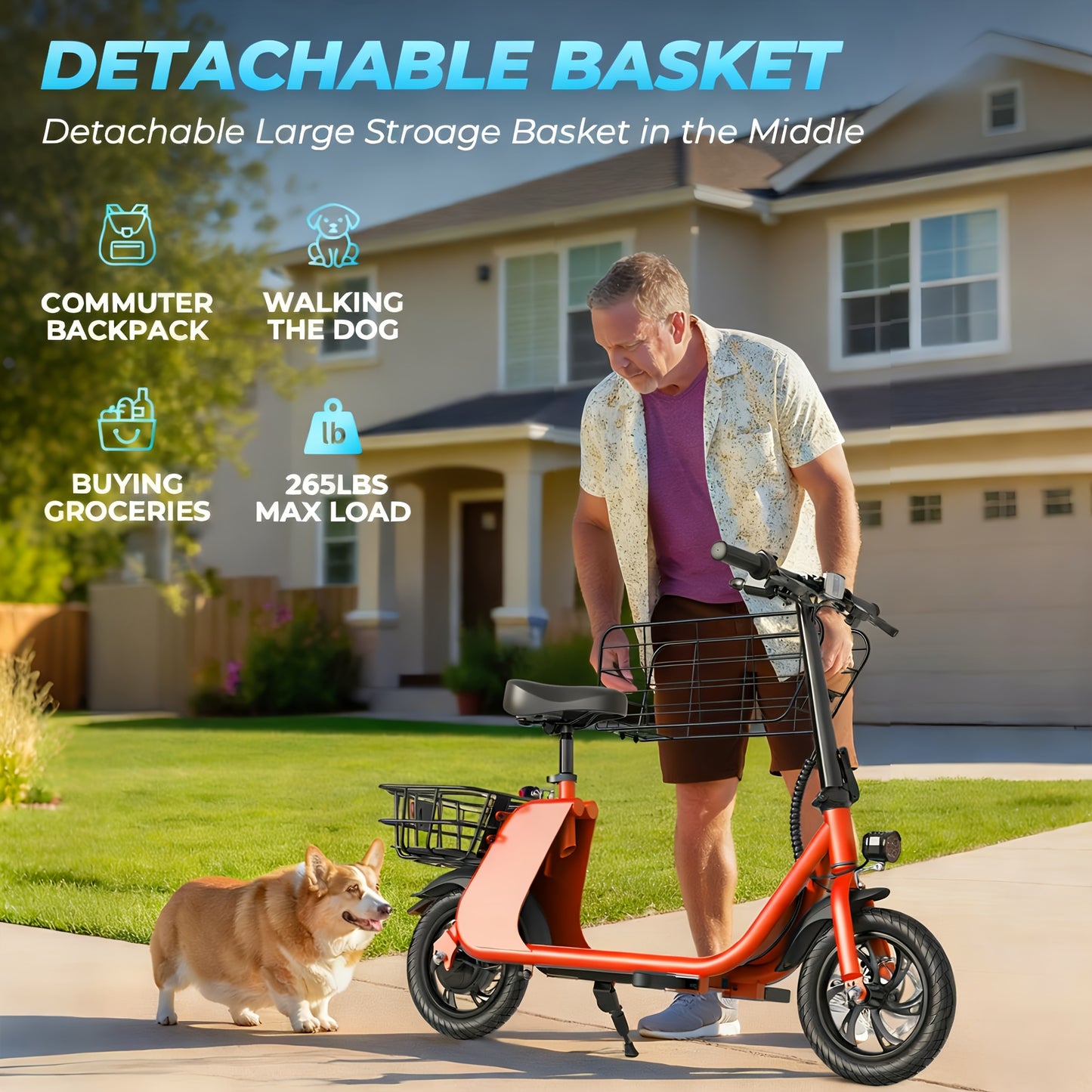 WindHorse Electric Scooter 450W Motor, 20 Mile Range, 15.5 MPH