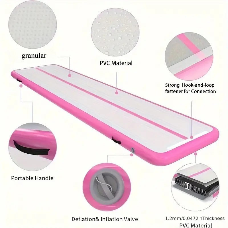 Inflatable Gym Mat PVC Fiber With Pump