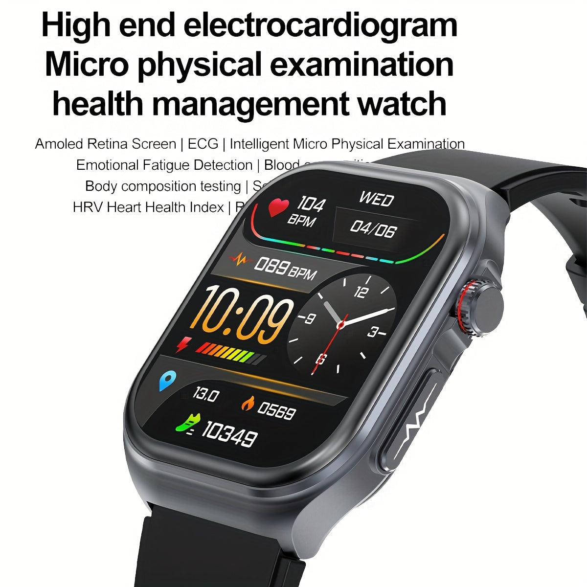 Smartwatch for Women And Men: Features a 2.04" AMOLED Screen, a Long-Lasting 530Mah Battery, Wireless 5.3 Calling, Multiple Sports Modes, Menstrual Tracking, Weather Updates, Voice Assistant/Sos, Magnetic Charging, And Fitnes