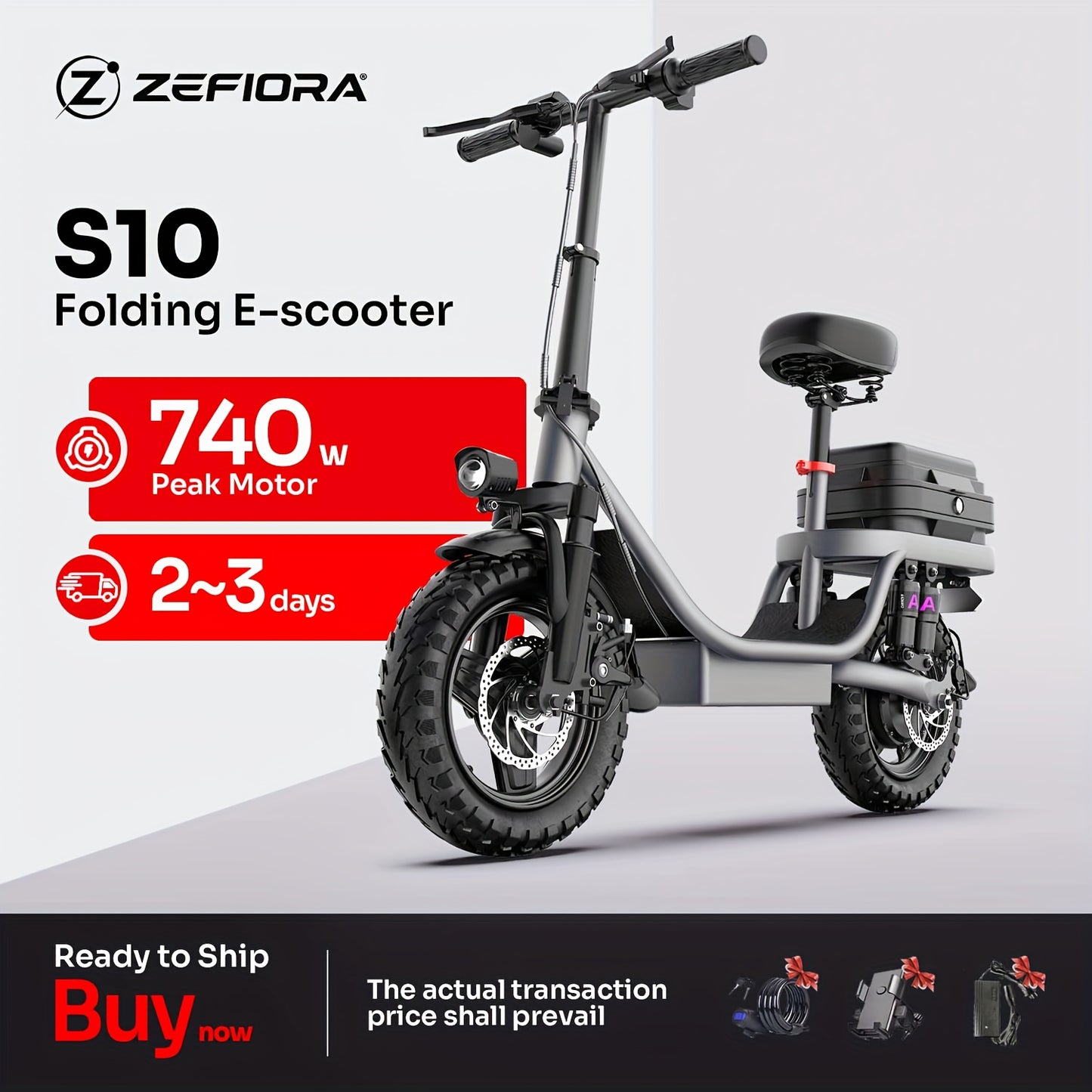 ZEFIORA S10 MAX 740W Peak Electric Scooter, Folding Electric Bicycle for Adults And Teenagers, 14" Tires, 54.6V 8-20Ah Removable Battery, LCD Screen, Puncture-Proof, Front And Rear Lights-Ideal for Commuting And Outings, The