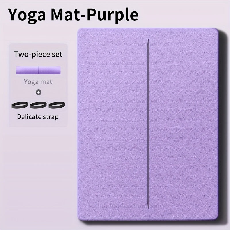 Yoga Mat Non-Slip TPE for Home Studio Workouts All Floors