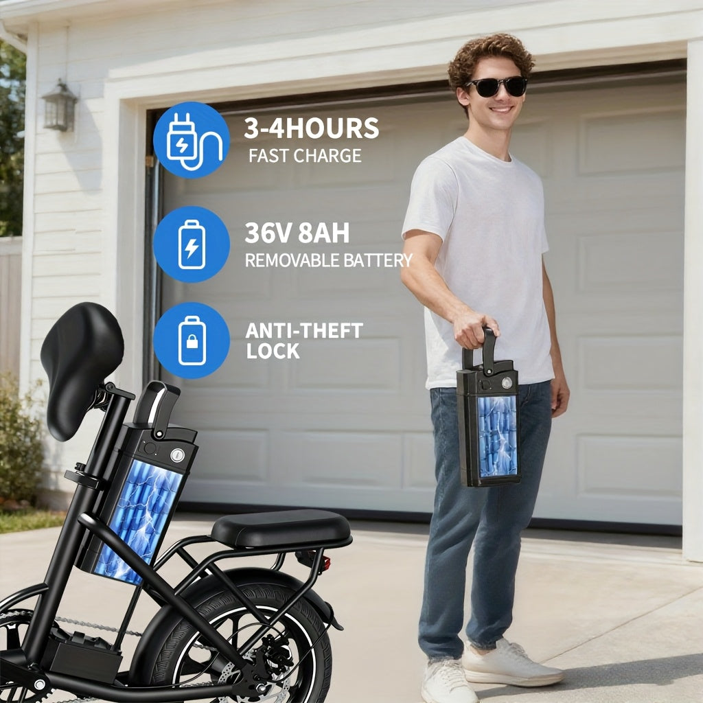 WINDHORSE Folding Electric Bike 2-Seater With Shock Absorption