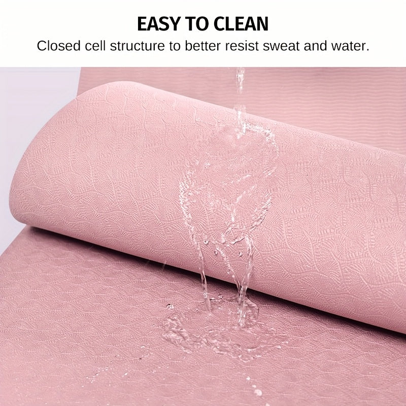Yoga Mat Non-Slip TPE for Home Studio Workouts All Floors