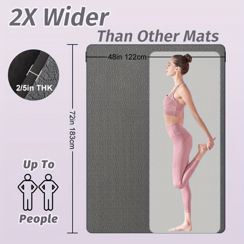 Yoga Mat Non-Slip TPE for Home Studio Workouts All Floors