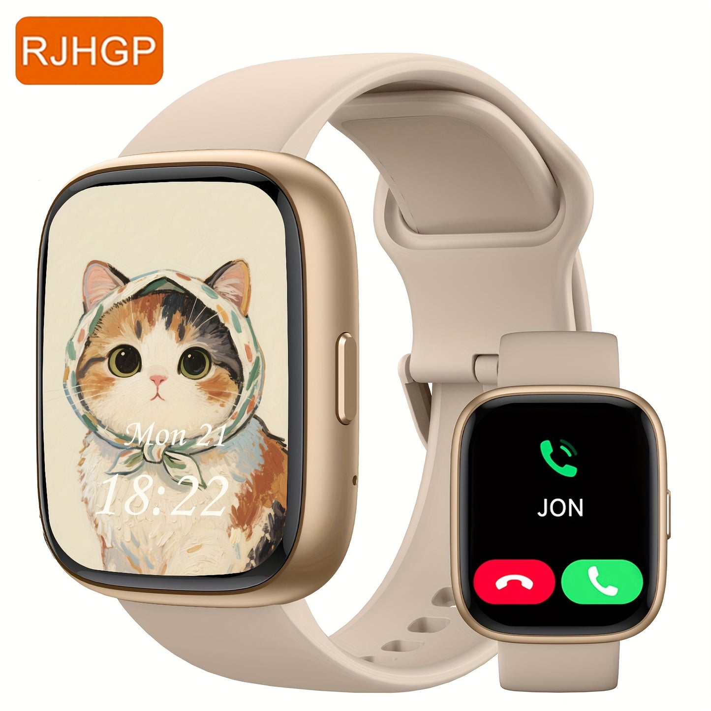 RJHGP Smart Watch Alexa Built-in Calls, Fitness Tracker, Sleep Monitor