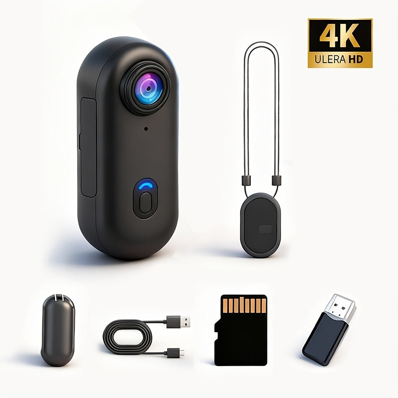 MUOXUEQN Action Camera Mini 4K UHD WiFi Portable Body Cam