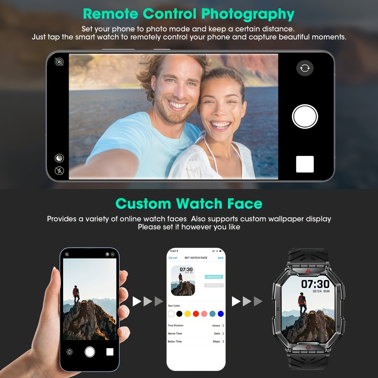 MINGTAWN Smartwatch With Wireless Calling HD Display