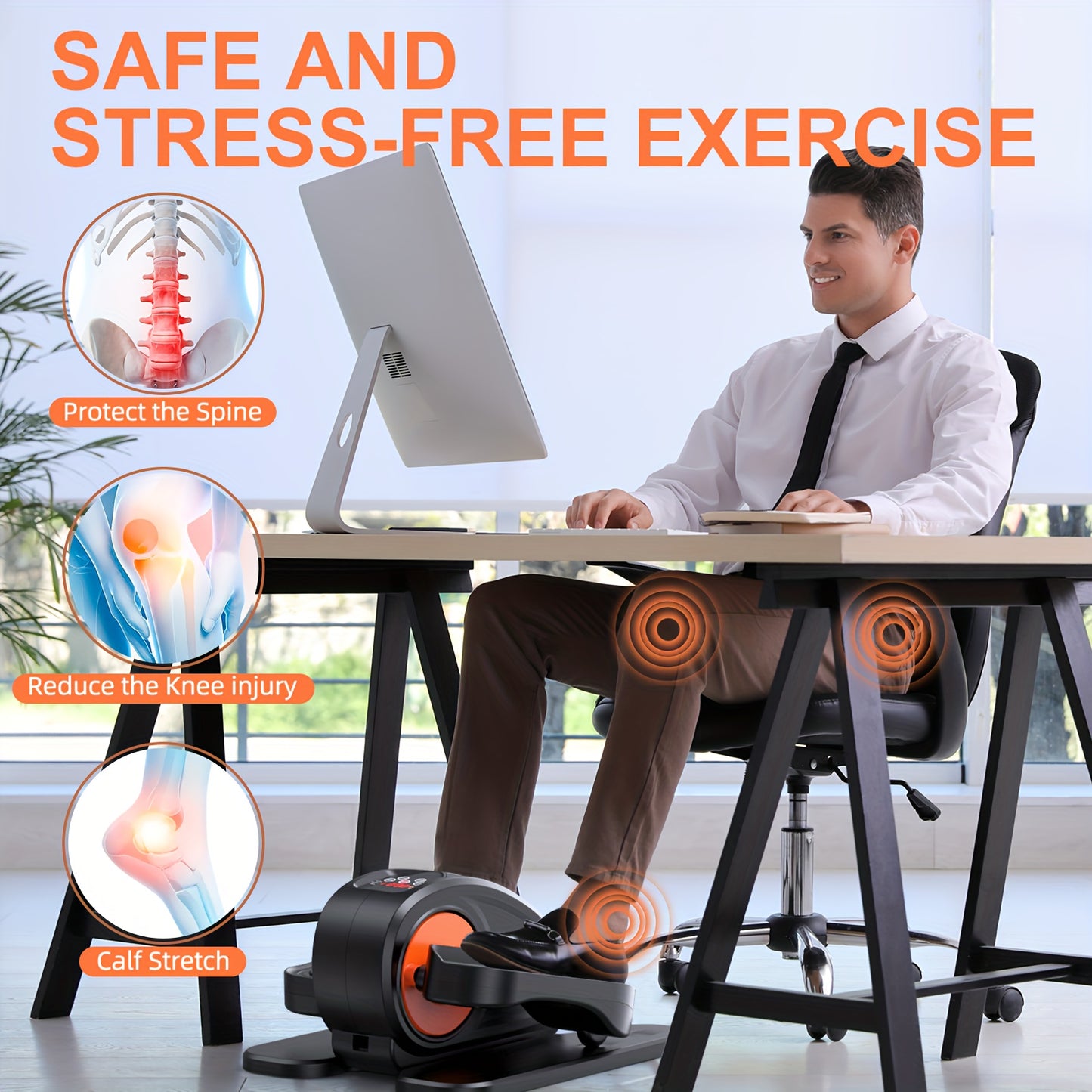 Elliptica Under Desk Elliptical, Quiet Seated Pedal Exerciser