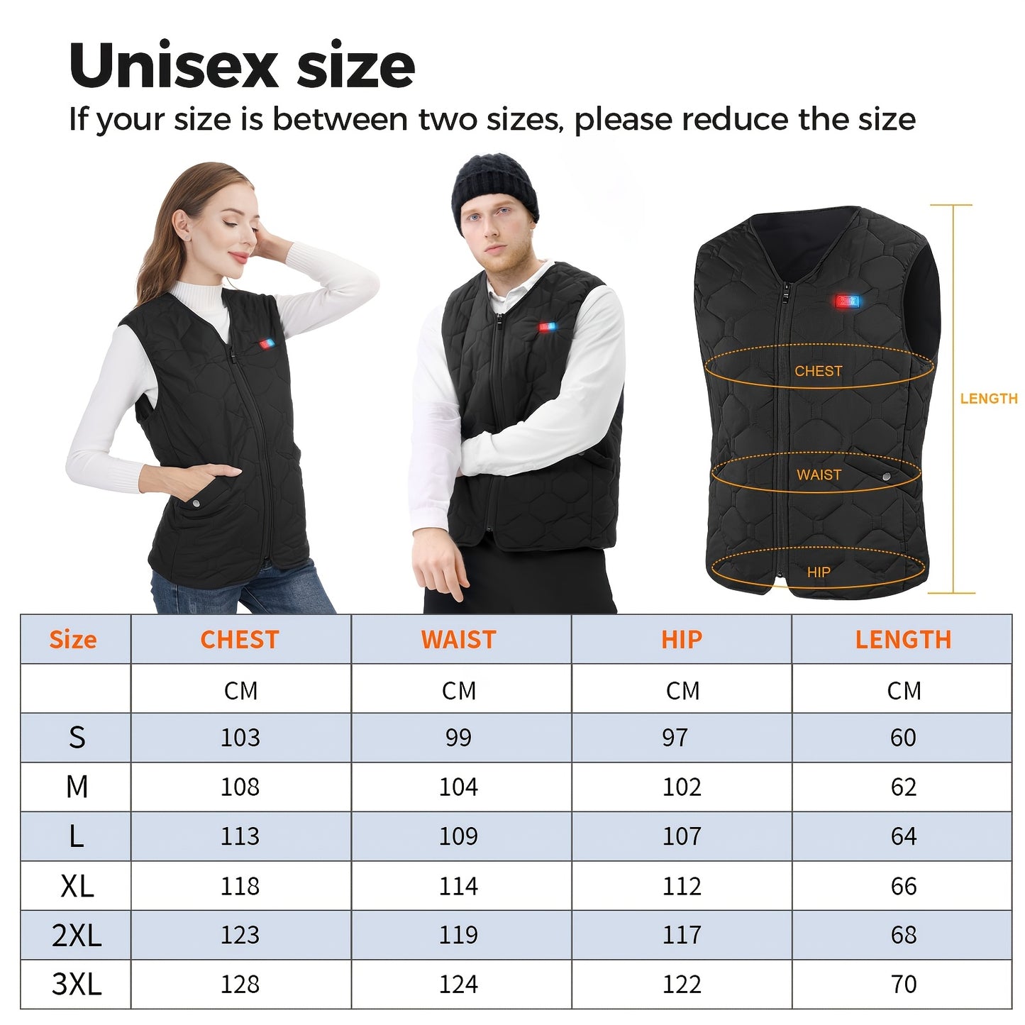 Ortizan Heated Vest With Battery Pack Lightweight Nylon