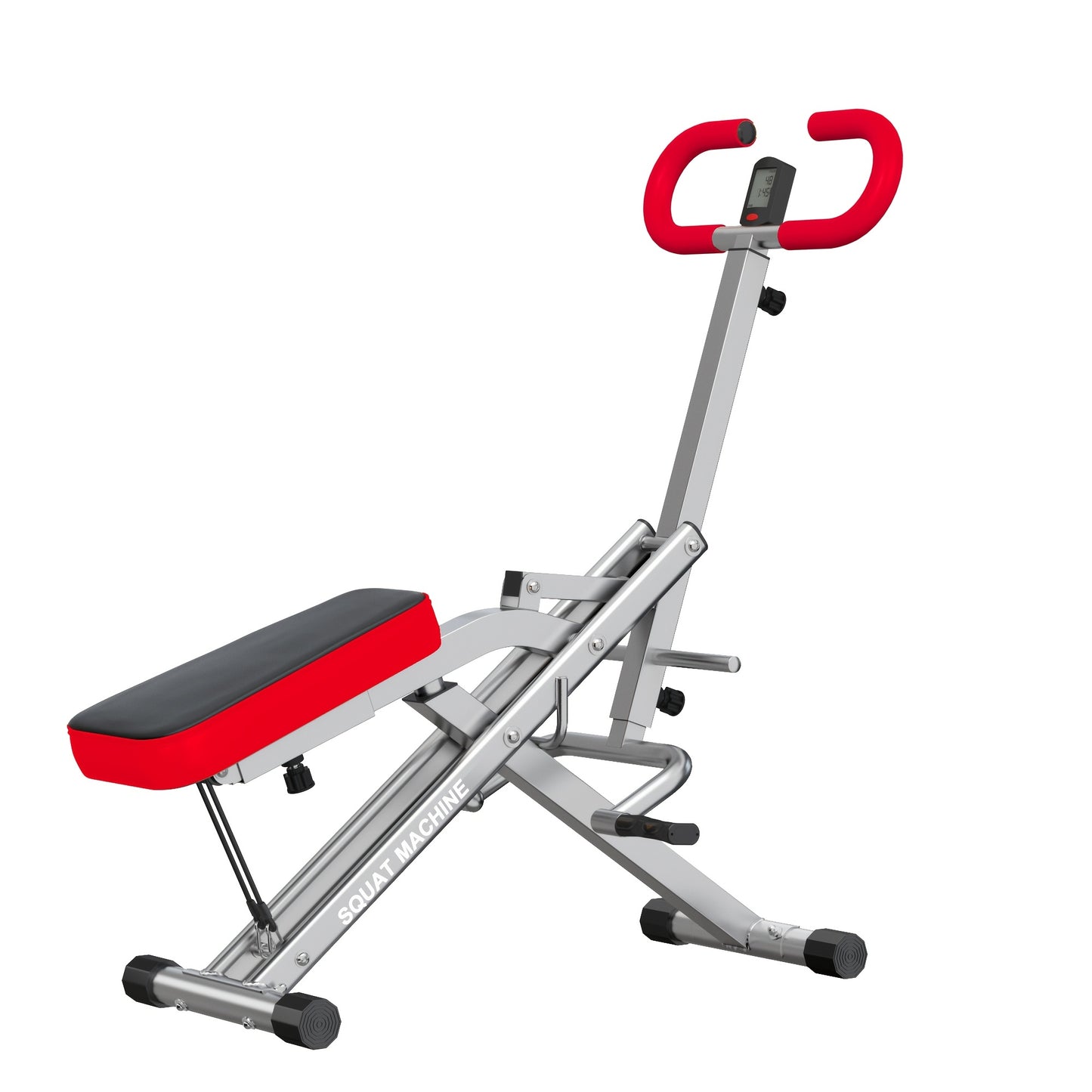 SOGES 2-in-1 Squat And Rowing Machine, Foldable Exercise Equipment with Easy Setup, Home Workout Machine for Glutes And Legs, Glute Trainer