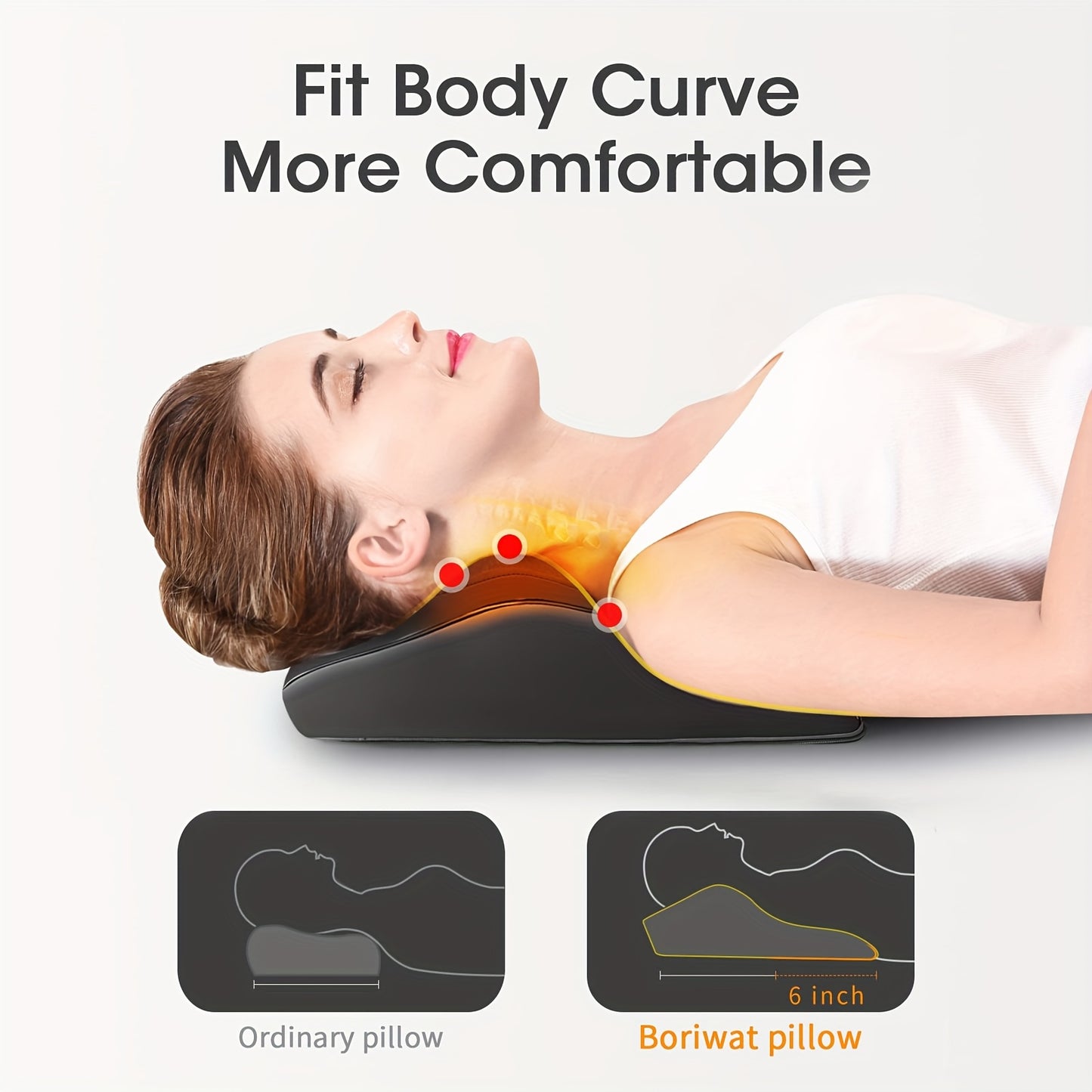 MASSTECK Shiatsu Back Massager Featuring Heat, Designed for Deep Tissue in The Neck, Shoulders, And Back, Offers 3 Massage Modes And 2 Heat Settings, Providing a 3D Kneading Experience for Overall Body, Perfect As Gifts for M