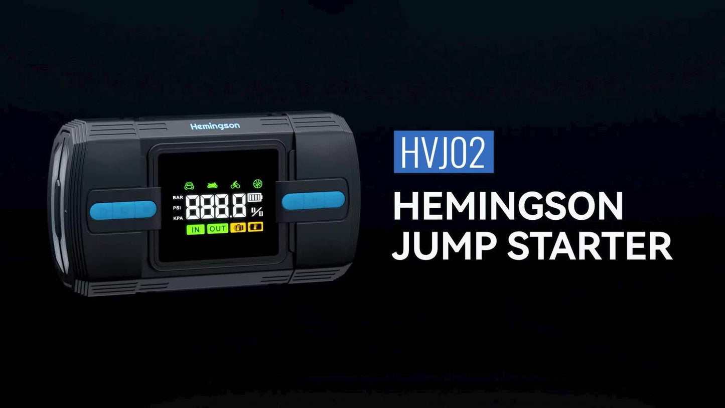 Portable Jump Starter With Air Compressor 18000mAh USB Output