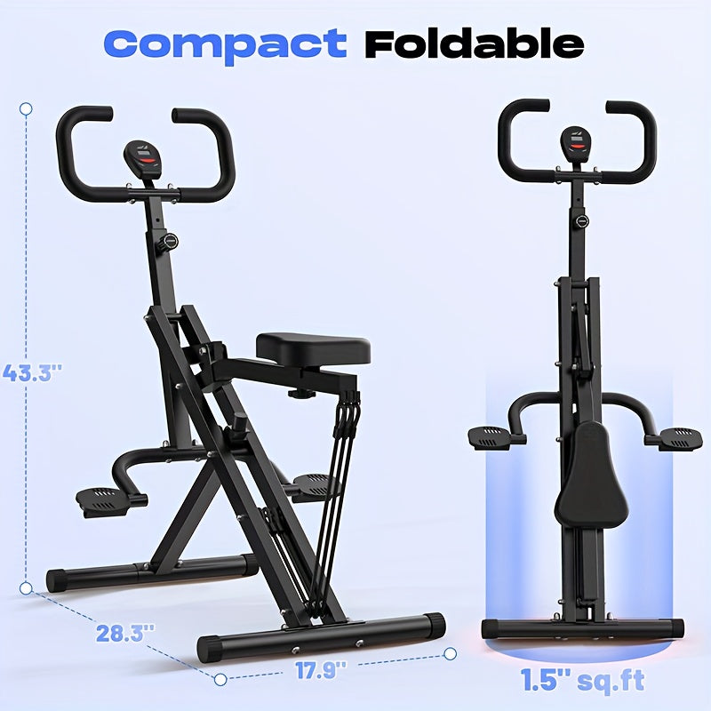 A Rowing Machine Designed for Women, Perfect for Home Workouts, Featuring a Rodeo Core Exercise Function, a Weight Limit of 330 Pounds, And Adjustable Resistance. It'S Foldable And Suitable for Working Out Your Abs, Back, Wit