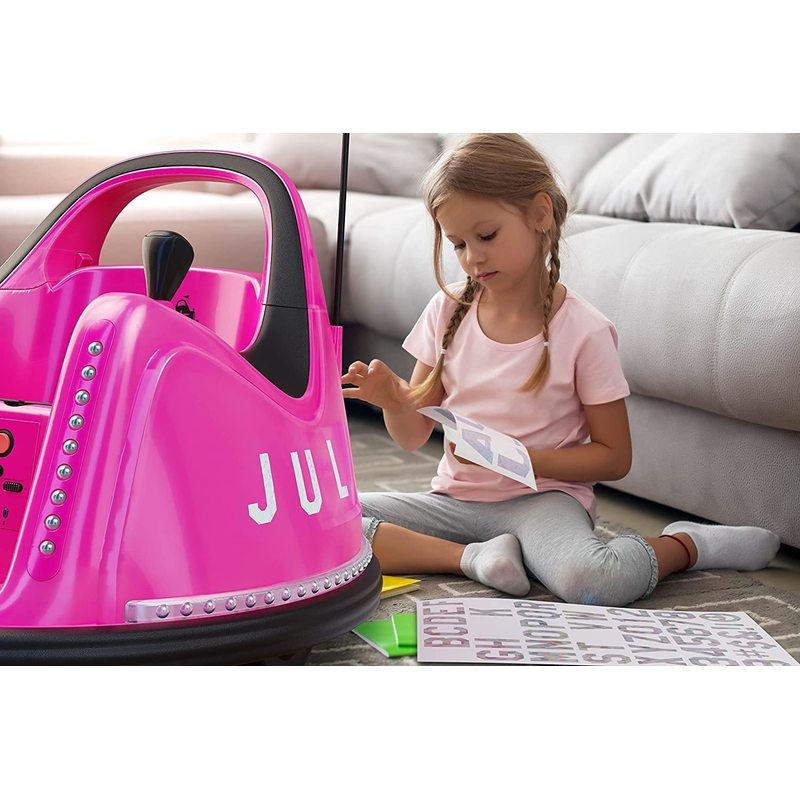 Bumper Buddy Ride On Electric Bumper Car for Kids & Toddlers, 12V 2-Speed, Ages 1 2 3 4 5 Year Old Girls - Remote Control, Baby Girl Riding Bumping Toy Gifts Cars - Toys Gift Toddler 12-18 Months Age