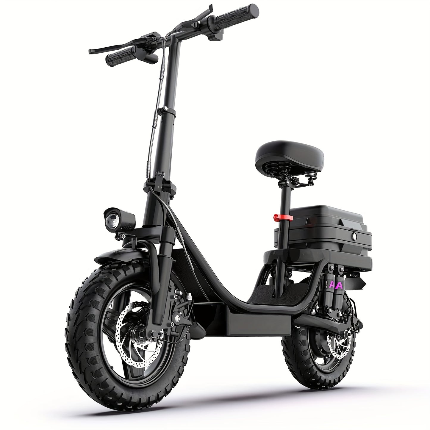 Adult Electric Bicycle, Compact Ebike Featuring a 740W Peak Motor, 48V Detachable Battery, Speeds Up to 25MPH & Ranges Between 10-45 Miles (Pedal Assist Level 1), Front Suspension, Flat-Resistant Tires, Ideal for Both Off-Roa
