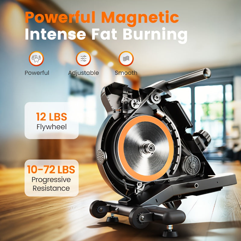 Magnetic/Water/Hydraulic Rowing Machine for Home, Rowing Machine for Taller Power Athletes, Comfortable Seat Cushion, 12×12 Powerful Magnetic, Dual Silent System, Maximum Weight Capacity 350 Lbs. 45-inch LCD Monitor Clearly