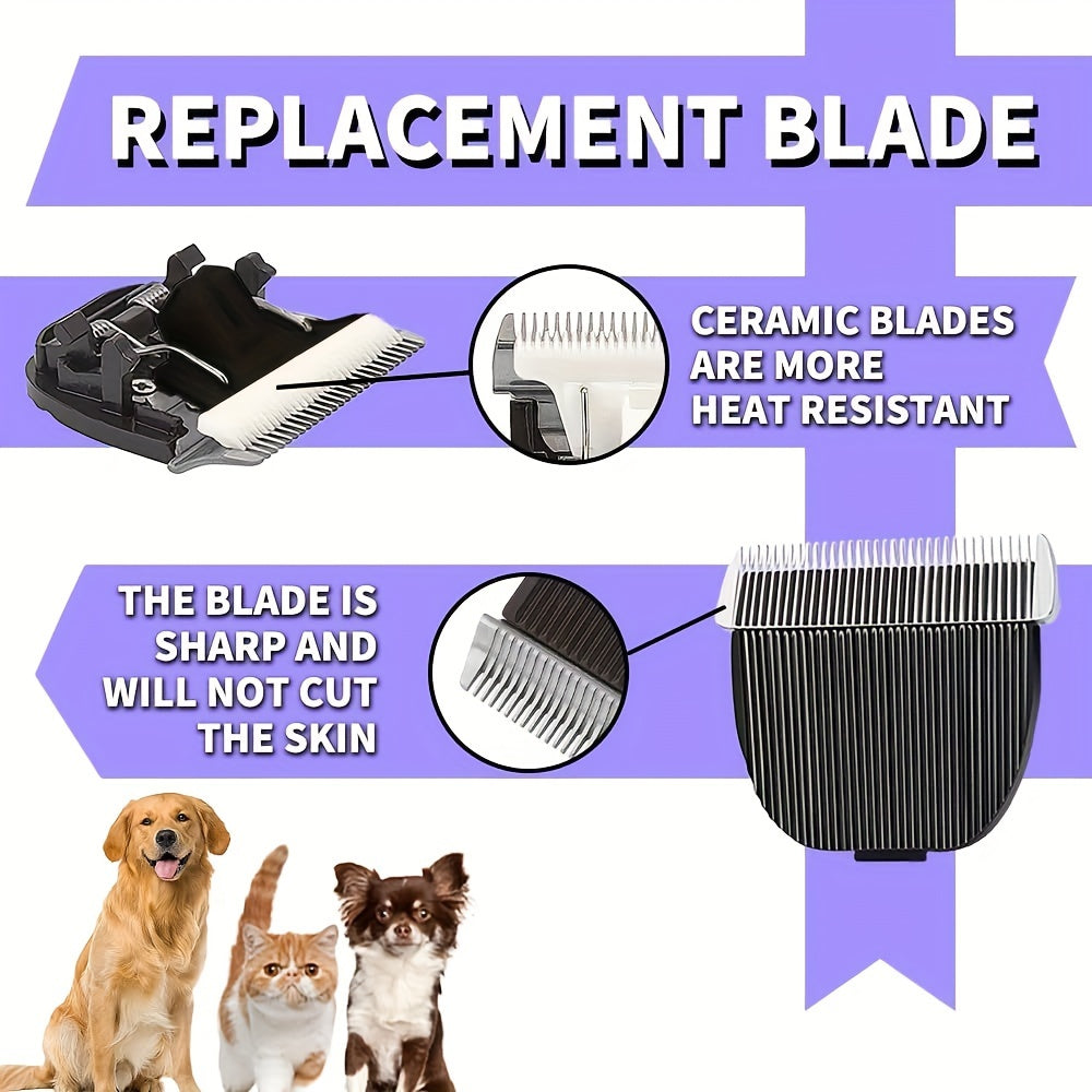 Docal Clipper Replacement Blades Ceramic Stainless Steel For Dogs