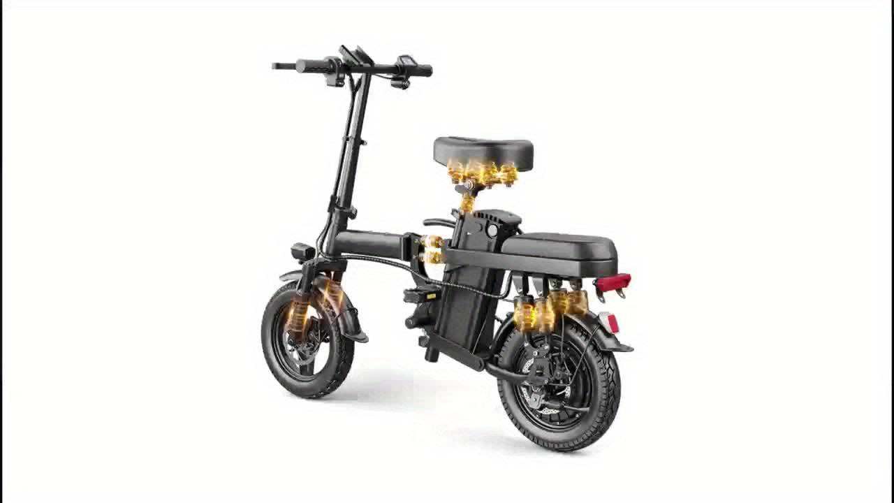 Adult Electric Bike, Foldable E-Bike with Removable Battery, 20MPH Commuter Electric Bicycle