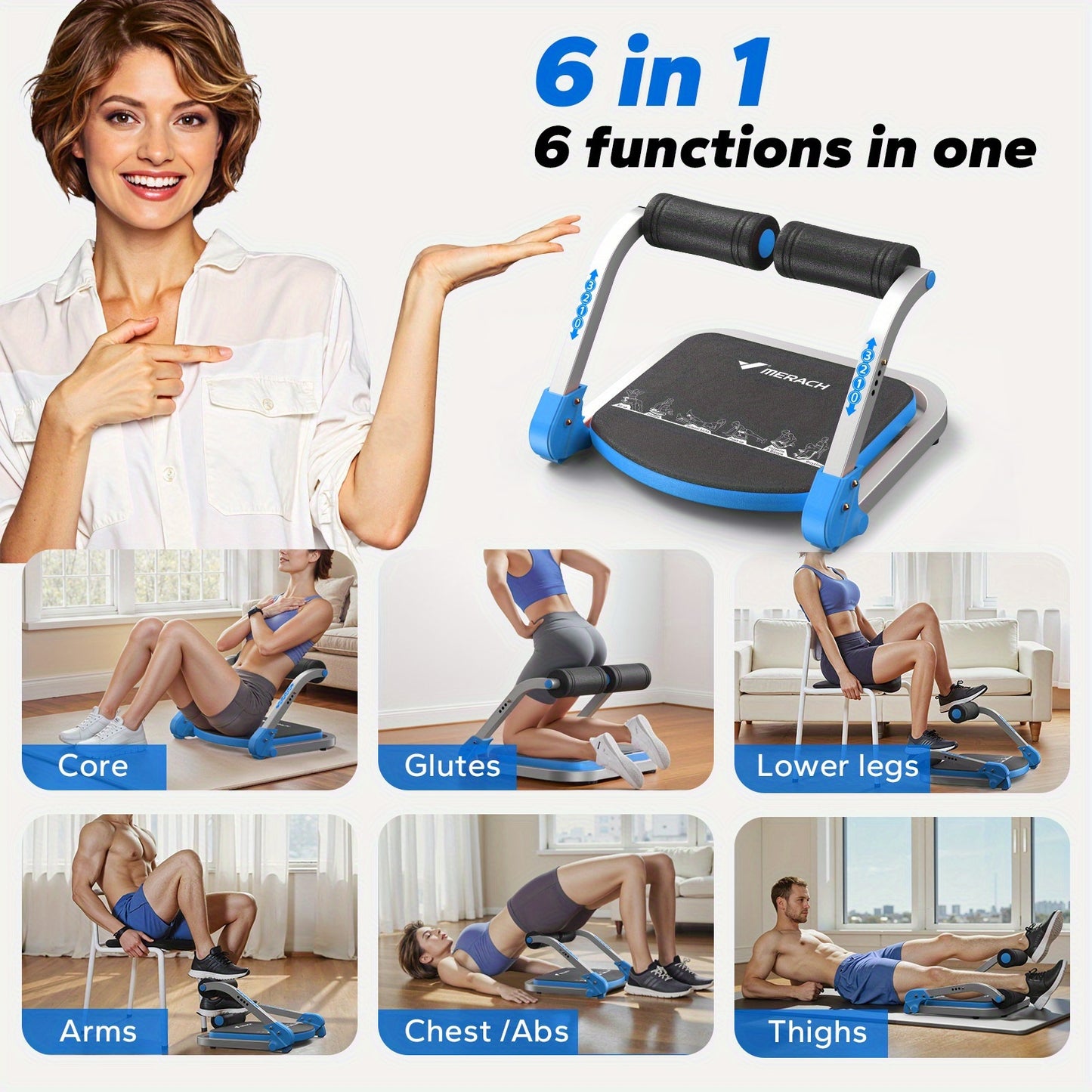 MERACH Abdominal Trainer Core Strength Fitness Equipment For Home