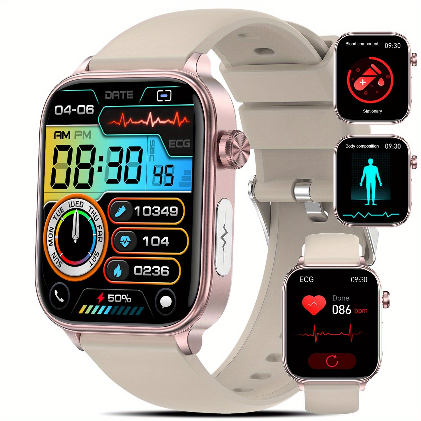 Marsyu Smartwatch Health Monitoring With Multi-Sport Modes