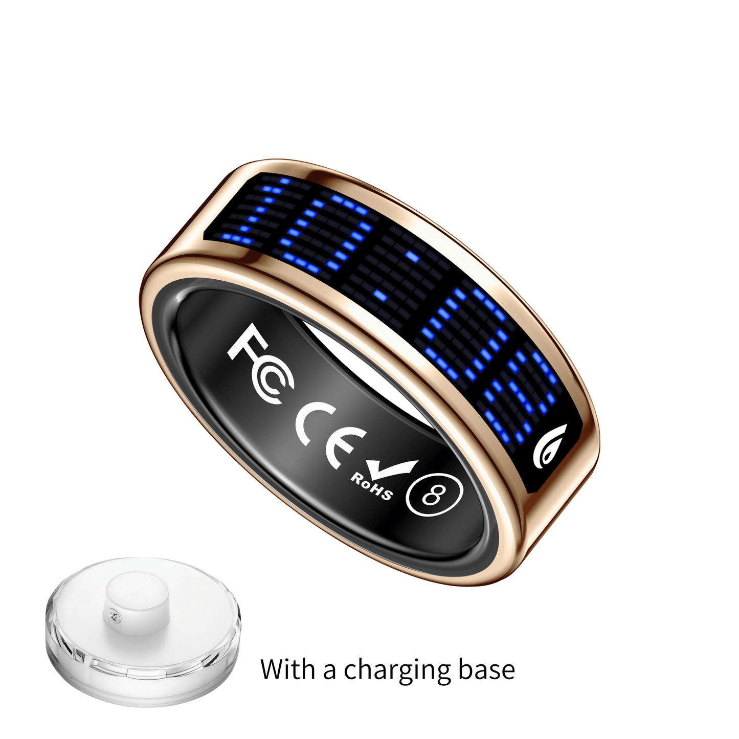 Smart Rings for Men And Women - Digital Display And Charging Dock, Pedometer, Sports Health And Sleep Tracker, Call Display Supported, Compatible with iPhone And Android, IP68 Waterproof Smart Ring, Valentine's Day/Mother's D