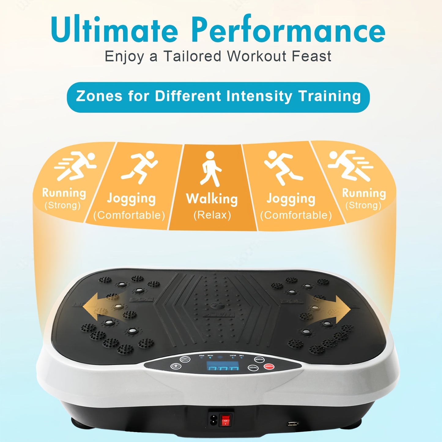 Vibration Plate Exercise Machine With 99 Speeds For Home Gym