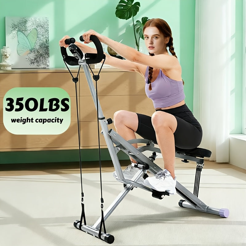 [Black Friday]Pink/Gray/Black/Red Row-N-Ride Squat Assist Trainer, Foldable & Easy Setup Exercise W/Adjustable Resistance, Home Training Machine For Arm, Glute & Leg Workout.Best Christmas Gift For Women/Men.