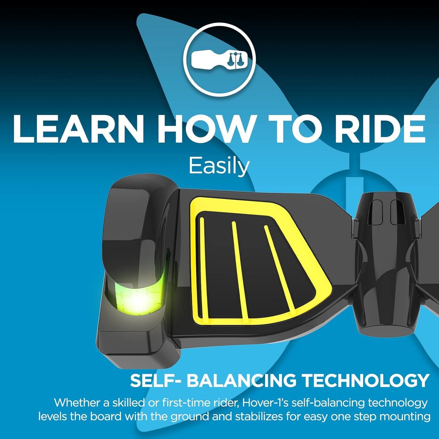 Hover-1 Ranger + Electric Hoverboard - 9MPH Top Speed, 9 Mile Range, Long Lasting Li-Ion Battery, 5HR Full Charge, Built-In Bluetooth Speaker - Rider Modes: Beginner to Expert Self Balancing Hoverboard