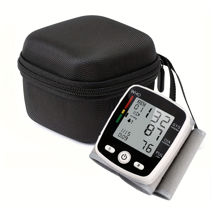 CHANG KUN Wrist Blood Pressure Monitor Digital BP Monitor Rechargeable BP Machine with Portable Storage Box, with 2x99 Readings Memory, Adjustable 5.4"-7.7" Cuff, Large LCD Display Voice Broadcast Portable Carrying