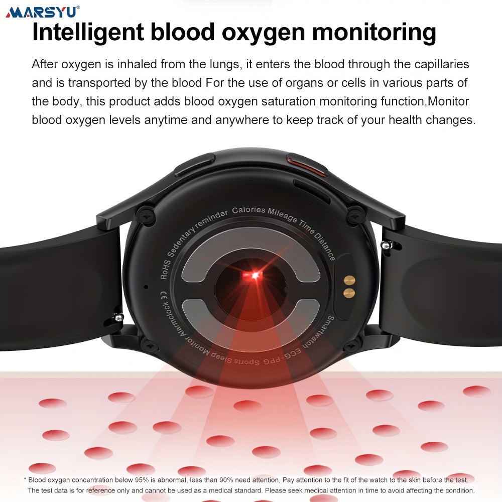 New Smart Watch for Women Men, 1.43'' AMOLED Screen, BT5.3 Call, 260mAh Battery, 130+ Sport Modes, Motion Tracking, SOS Emergency Call, AI Intelligent Voice, Message Reminder, Weather Forecast, Fitness Tracker for IOS & Andro