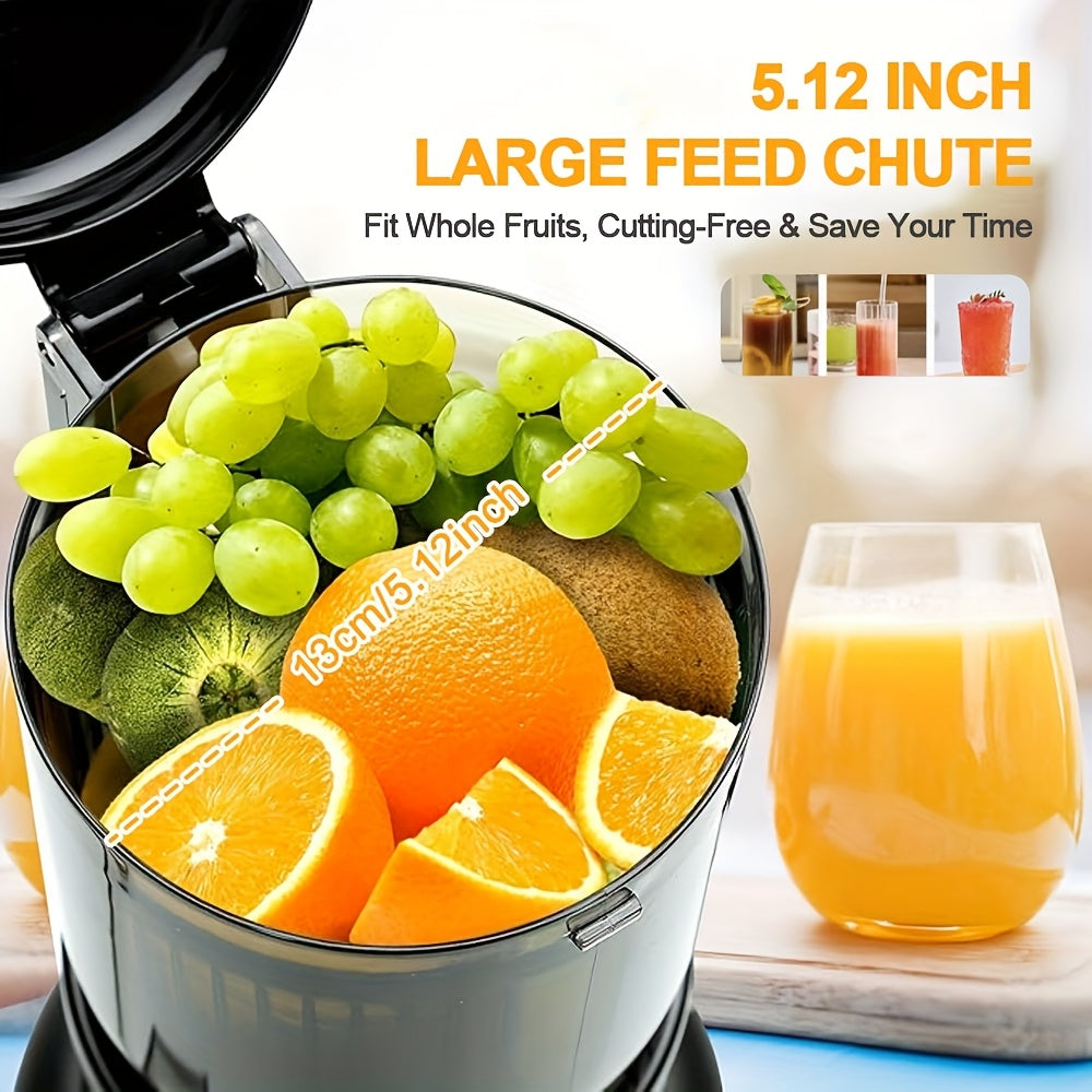 5.12in Wide Mouth Juicer Extractor, Powerful Centrifugal Juicer Machine for Vegetables & Fruits, Easy to Clean, Detachable, High Juicing Rate, Fast Juicing Speed, Christmas Decorations, Christmas Gifts Juicer
