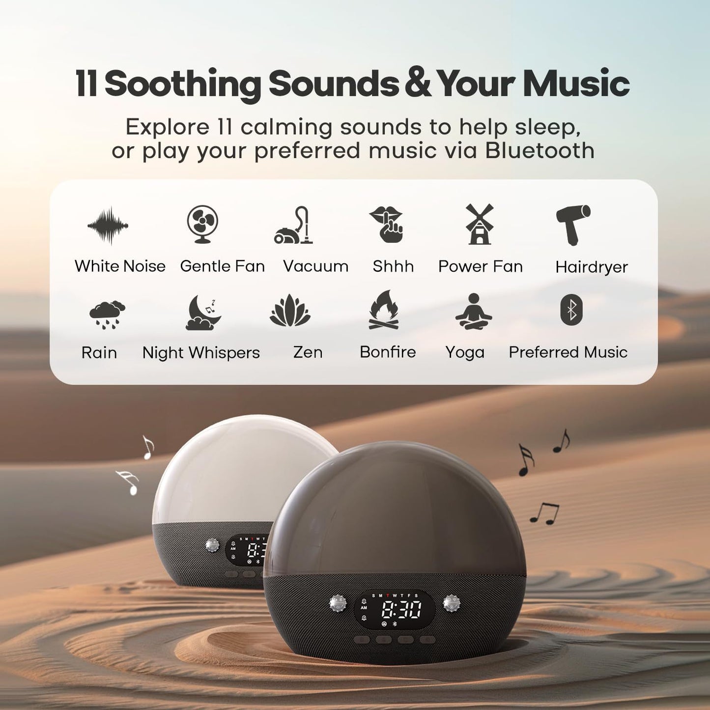 DEKALA Sunrise Alarm Clock With Smart App Control Wireless